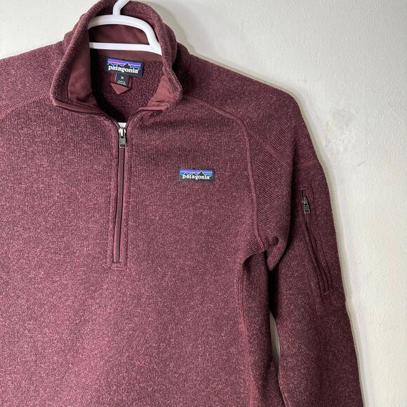 Patagonia Women's Medium Better Sweater Red 1/4 Zip Long Sleeve GUC‎ - Picture 4 of 6